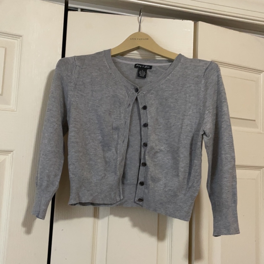 Gray Cardigan By Audrey & Grace Women's Small